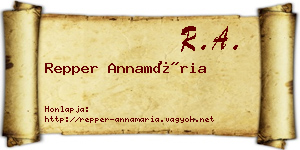 Repper Annamária névjegykártya